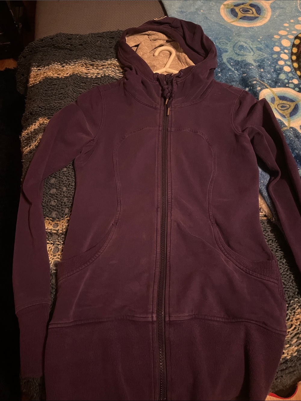 lululemon athletica Women's Hooded Zip Jacket - Deep Plum